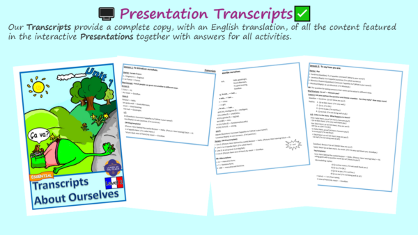 KS2 FRENCH: YEAR 3 ESSENTIAL UNIT - ABOUT OURSELVES - Image 4