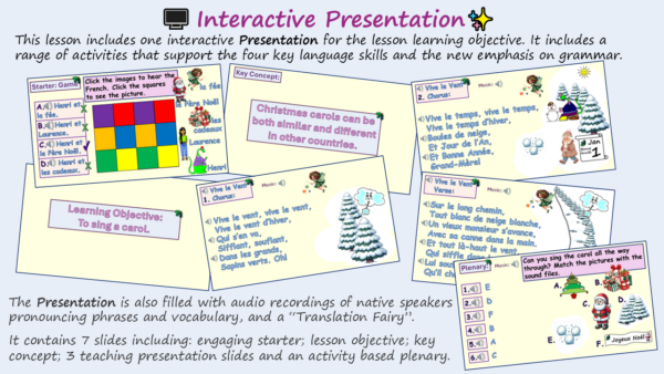 KS2 FRENCH: YEAR 3 CHRISTMAS LESSON PACK - Image 3